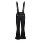 European And American High Waist Strap Casual Flared Jeans Pants - www.Shopthatapp.com