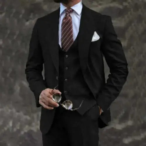 European And American Pink Business Casual Suit Three-piece Suit Men - www.Shopthatapp.com