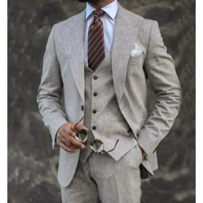European And American Pink Business Casual Suit Three-piece Suit Men - www.Shopthatapp.com