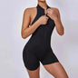 European And American Quick-drying Pleated No Embarrassment Line Tight Zipper Peach Hip Jumpsuit - www.Shopthatapp.com
