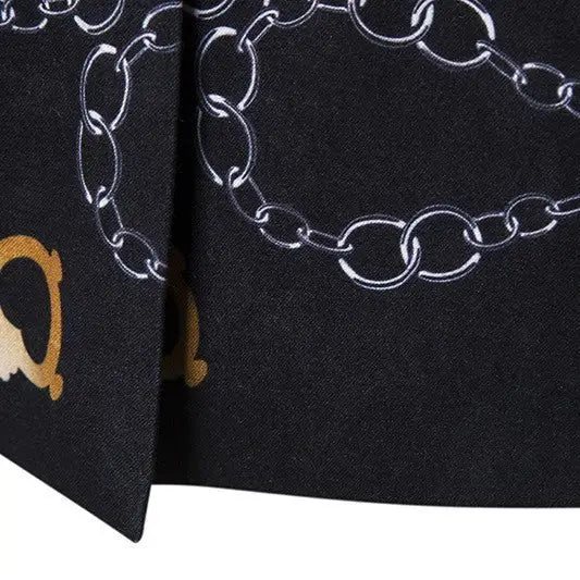 European And American Style Irregular Chain Printing High-grade Flower Suit Men - www.Shopthatapp.com