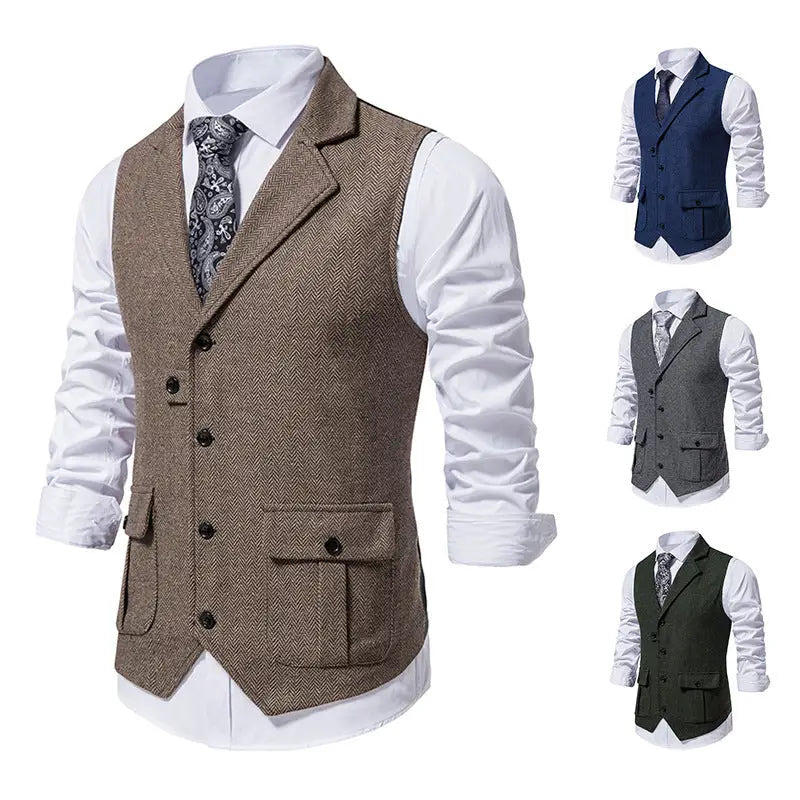 European Single Breasted Retro Vest Men - www.Shopthatapp.com