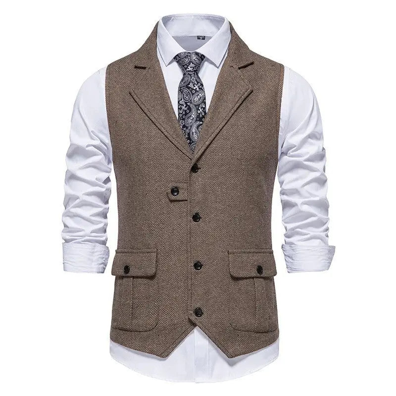 European Single Breasted Retro Vest Men - www.Shopthatapp.com