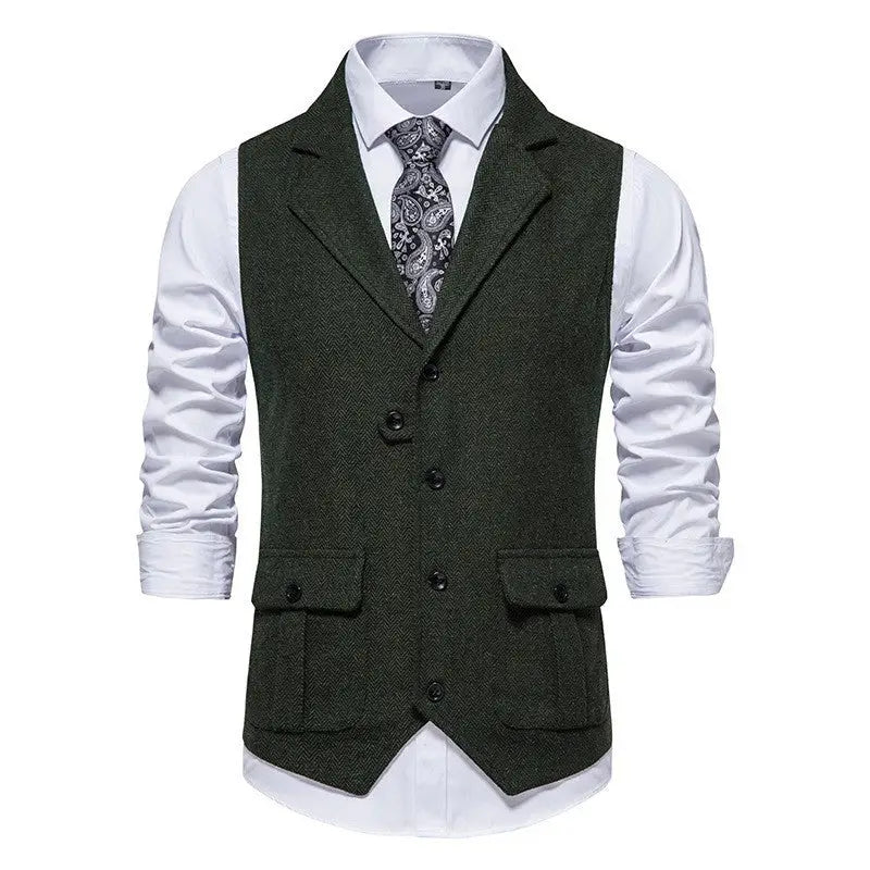 European Single Breasted Retro Vest Men - www.Shopthatapp.com
