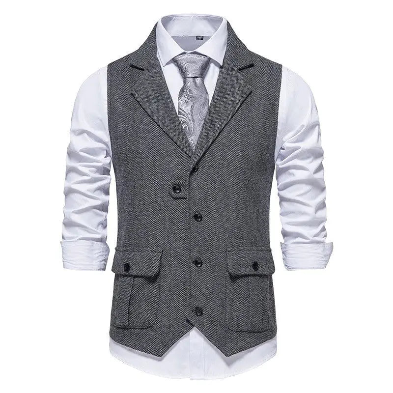 European Single Breasted Retro Vest Men - www.Shopthatapp.com