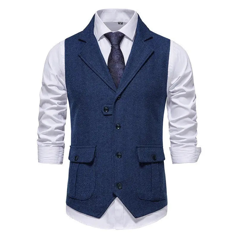 European Single Breasted Retro Vest Men - www.Shopthatapp.com