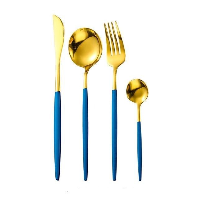 Eva Gold Tip Flatware - www.Shopthatapp.com