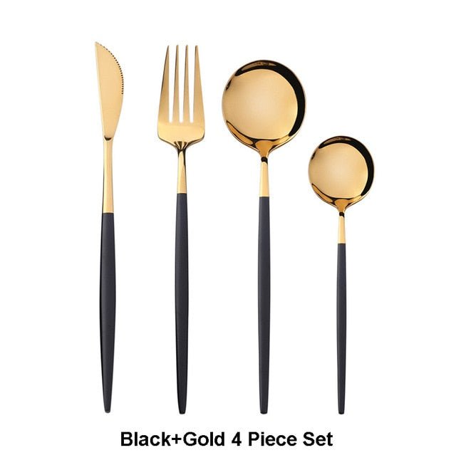 Eva Gold Tip Flatware - www.Shopthatapp.com