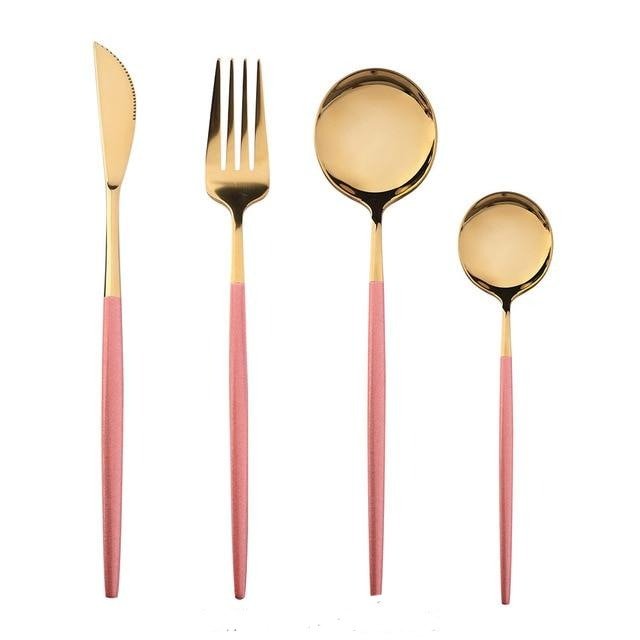Eva Gold Tip Flatware - www.Shopthatapp.com
