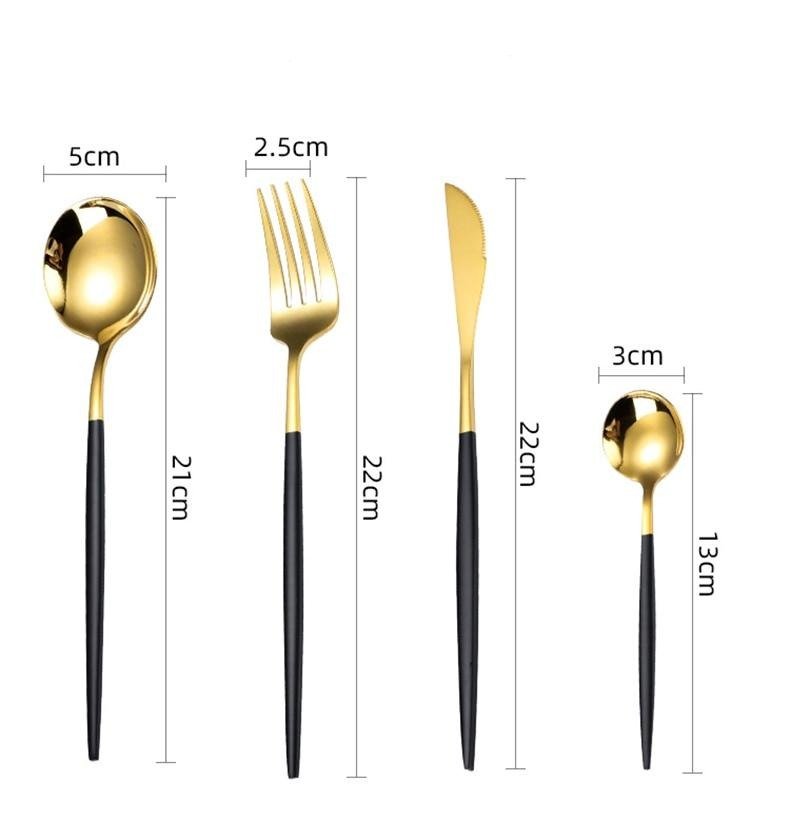 Eva Gold Tip Flatware - www.Shopthatapp.com