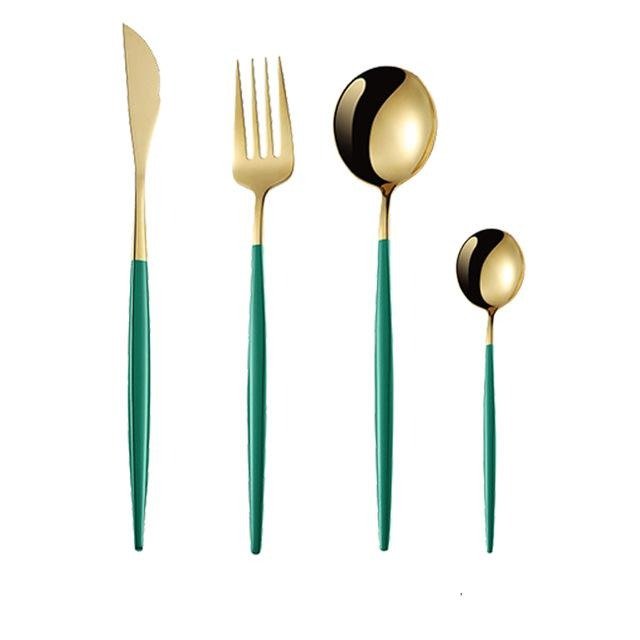 Eva Gold Tip Flatware - www.Shopthatapp.com