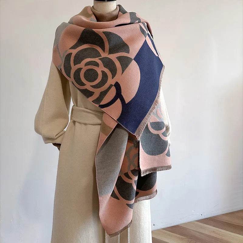 Winter Scarf Women – Soft Imitation Cashmere Warm Knitted Shawl - www.Shopthatapp.com