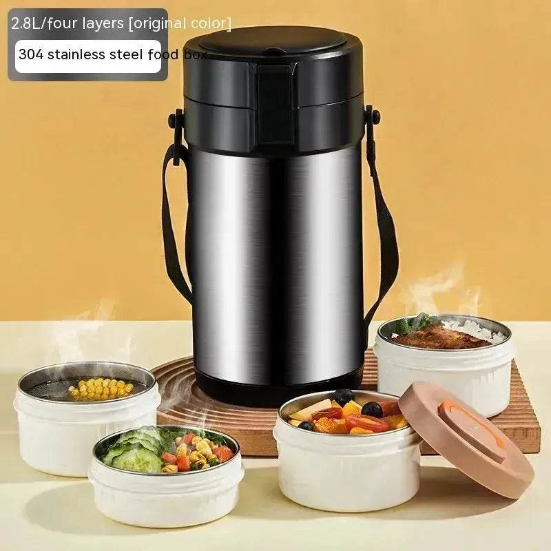 304 Stainless Steel Large Capacity Vacuum Thermal Insulated Lunch Box - www.Shopthatapp.com