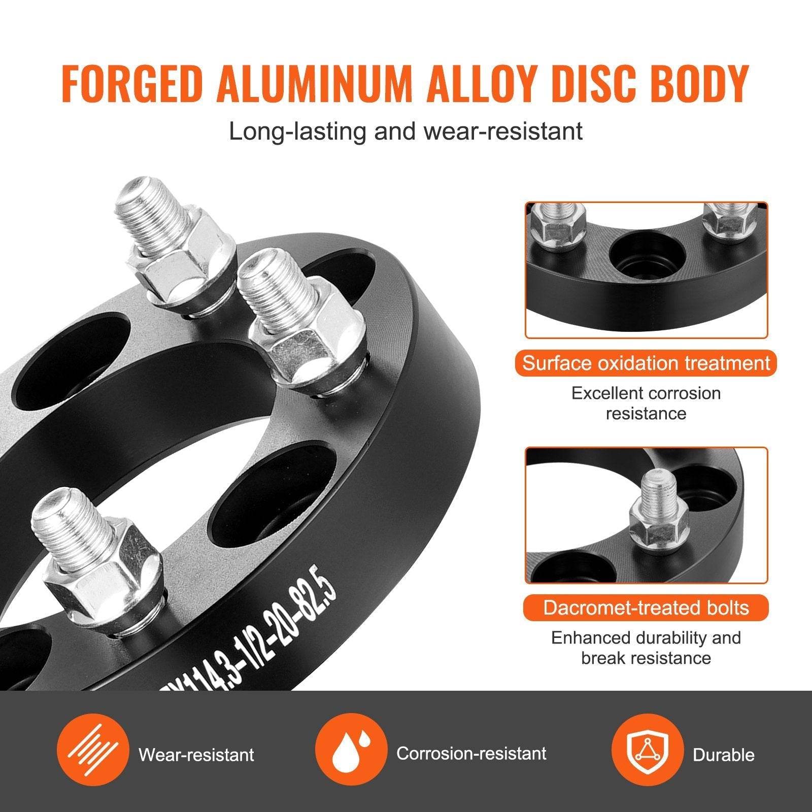 Wheel Spacers Wheel Adapters 5 Lug Forged Spacer 4 PCS Black - www.Shopthatapp.com