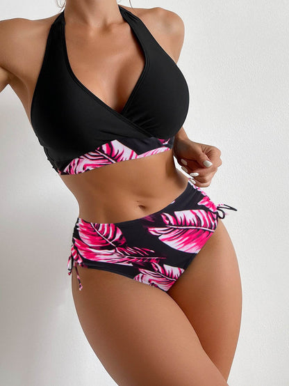European And American High Waist Halter Bikini Women's Swimsuit - www.Shopthatapp.com