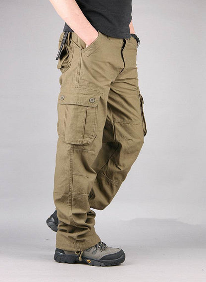 Multi-pocket Men's Casual Loose Labor Protection Cargo Pants - www.Shopthatapp.com