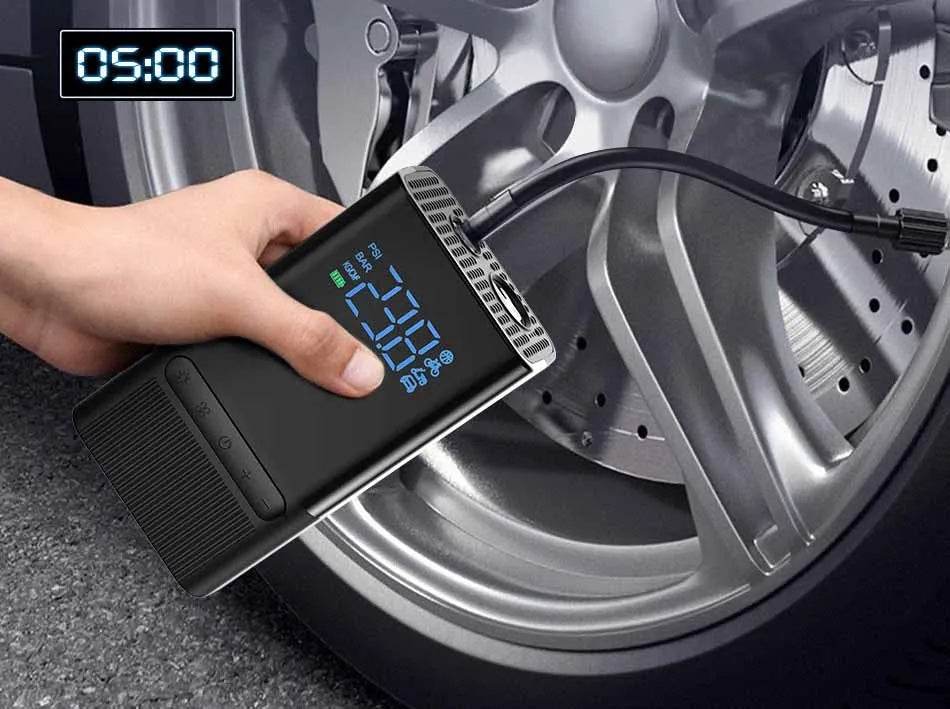 Inflatable Pump Air Compressor For Bicycle Car Boat Tire Inflator Portable Rechargeable - www.Shopthatapp.com