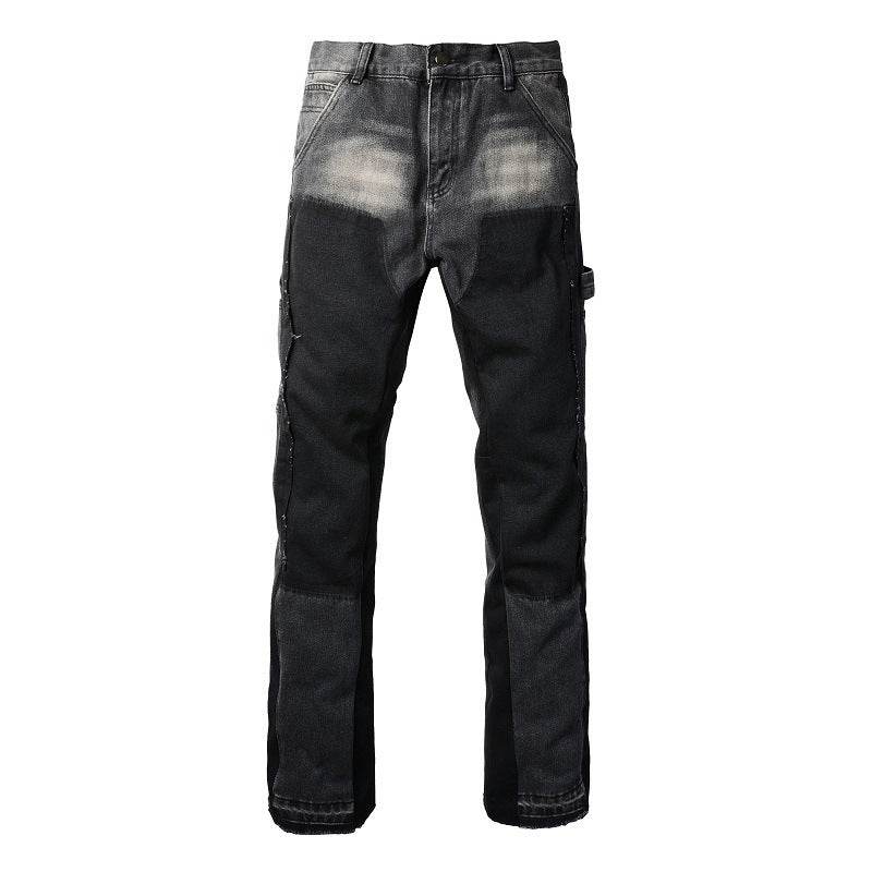 Denim Non-elastic Slim Fit Bootcut Trousers Men Jeans - www.Shopthatapp.com