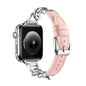 Women Leather and Stainless Steel Watch Strap for Apple  iwatch - www.Shopthatapp.com