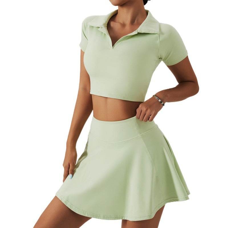 2pcs Tennis Skirt set Sports Skort Workout Exercise Outfit - www.Shopthatapp.com