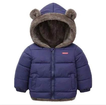 Children Boy's Cotton-padded Fleece Lined Puffer Winter Jacket for Kids - www.Shopthatapp.com