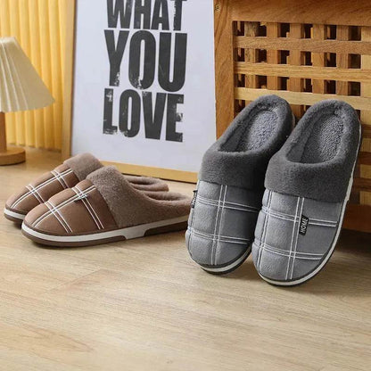 Winter Warm Slugged Bottom Plush Slippers - www.Shopthatapp.com
