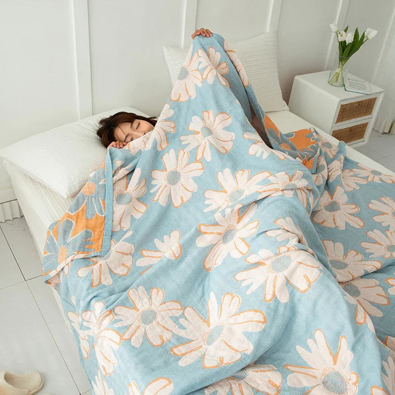 Cotton Four-layer Gauze Towel Blanket Air Conditioning Blanket Thin Duvet - www.Shopthatapp.com