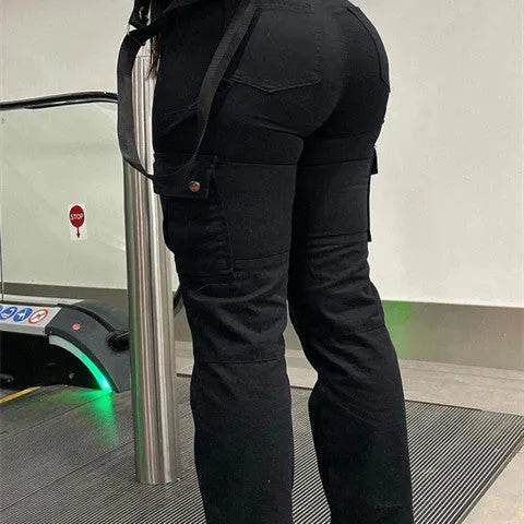 Straight Leg Cargo Pants Women High Waist Casual Baggy Pants - www.Shopthatapp.com