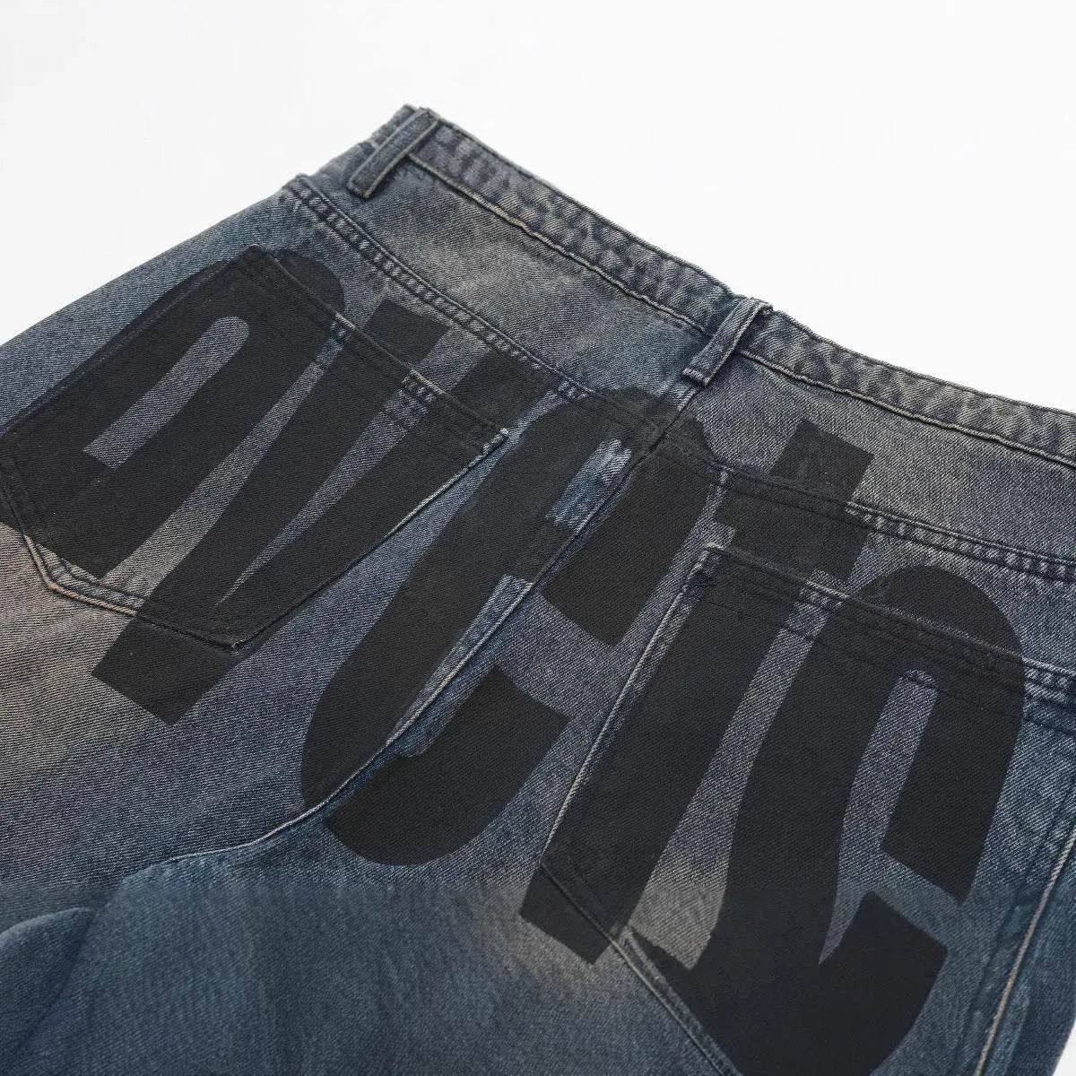 High Street American Washed Distressed Baggy Denim Baggy Jeans Pant Pant unisex - www.Shopthatapp.com