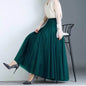 Pleated Mesh Midi Skirt – Women's Prairie Swing Skirt - www.Shopthatapp.com