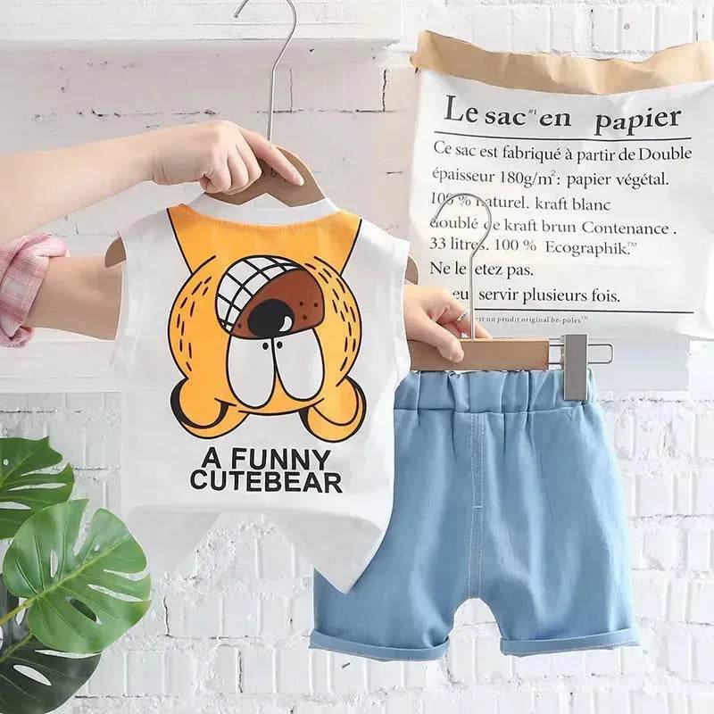 Children's Clothing Boys Vest Suit Summer Casual Two piece for boys - www.Shopthatapp.com