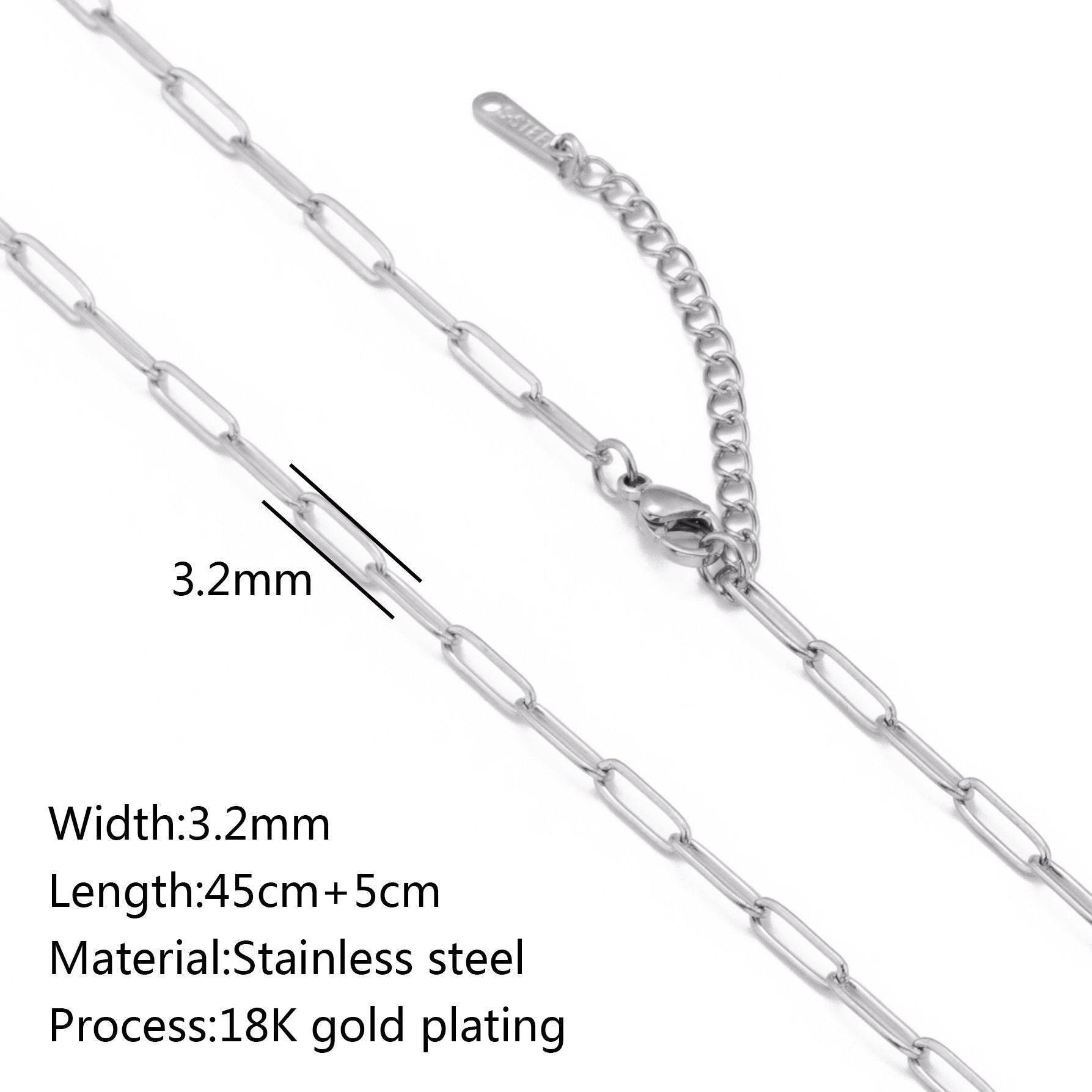 Stainless Steel Vacuum Vapor Plating 18K Gold Color Protection Lip Chain Necklace - www.Shopthatapp.com