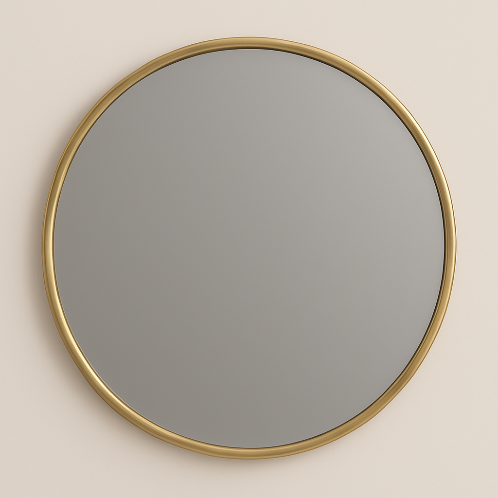 Round Vanity Mirror – Black, Gold, Nickel | 24" & 32" Metal Frame - www.Shopthatapp.com