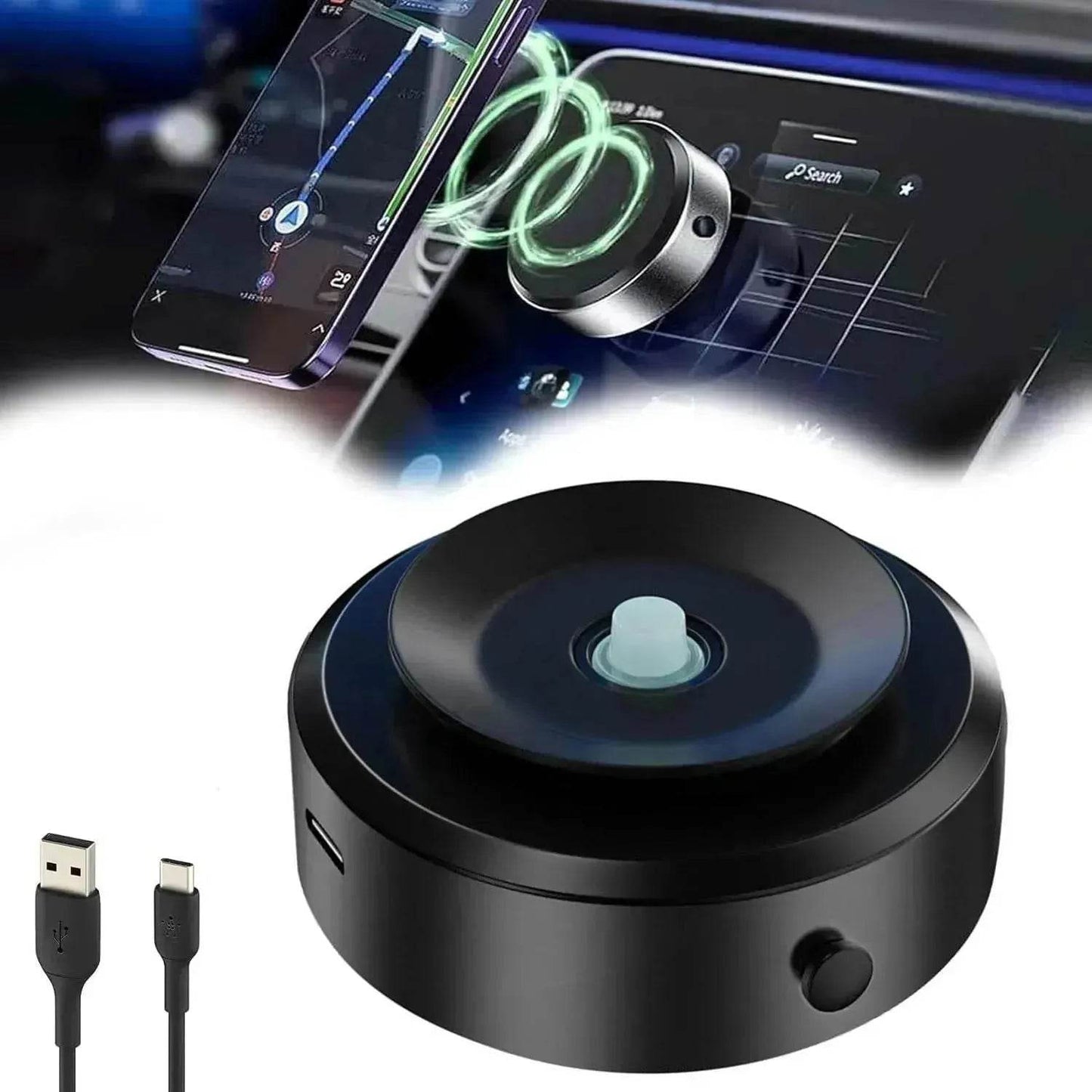 Intelligent Mobile Phone Holder Double-Sided Car Mount Magnetic Universal Adsorption Bracket Vacuum Adsorption Stable For Phone - www.Shopthatapp.com