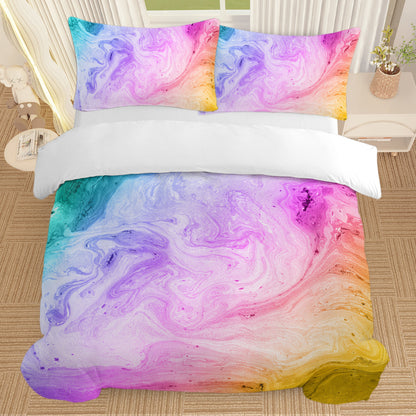 Girly Duvet Cover Rainbow Glitter Ombre Bedding Sets 3 Pcs Chic  Purple Blue Green Pastel Bed Spreads Sparkle Quilt Cover Set With 2 Pillow Shams - www.Shopthatapp.com