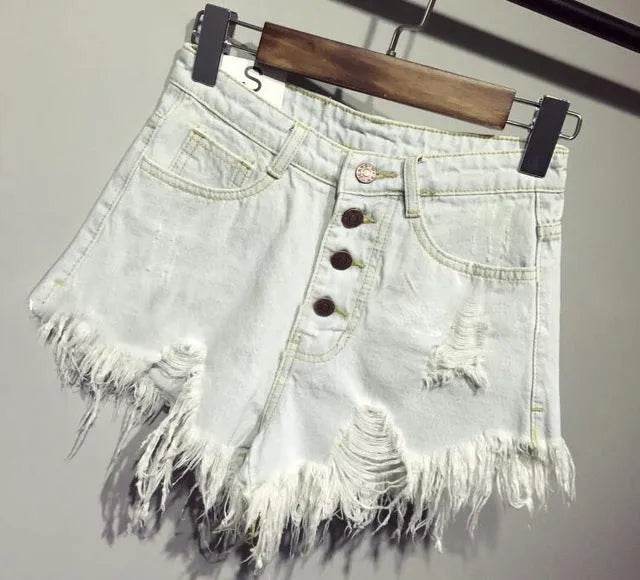 Casual Summer Women Denim Short High Waists Sexy Short Jeans - www.Shopthatapp.com