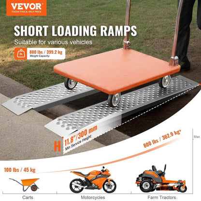 47.2 X 8.5 Aluminum Ramps 880 LBS Capacity Loading Ramps 2PCS - www.Shopthatapp.com