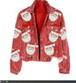 Women Christmas Corduroy Rugby Sequined crop Jacket - www.Shopthatapp.com