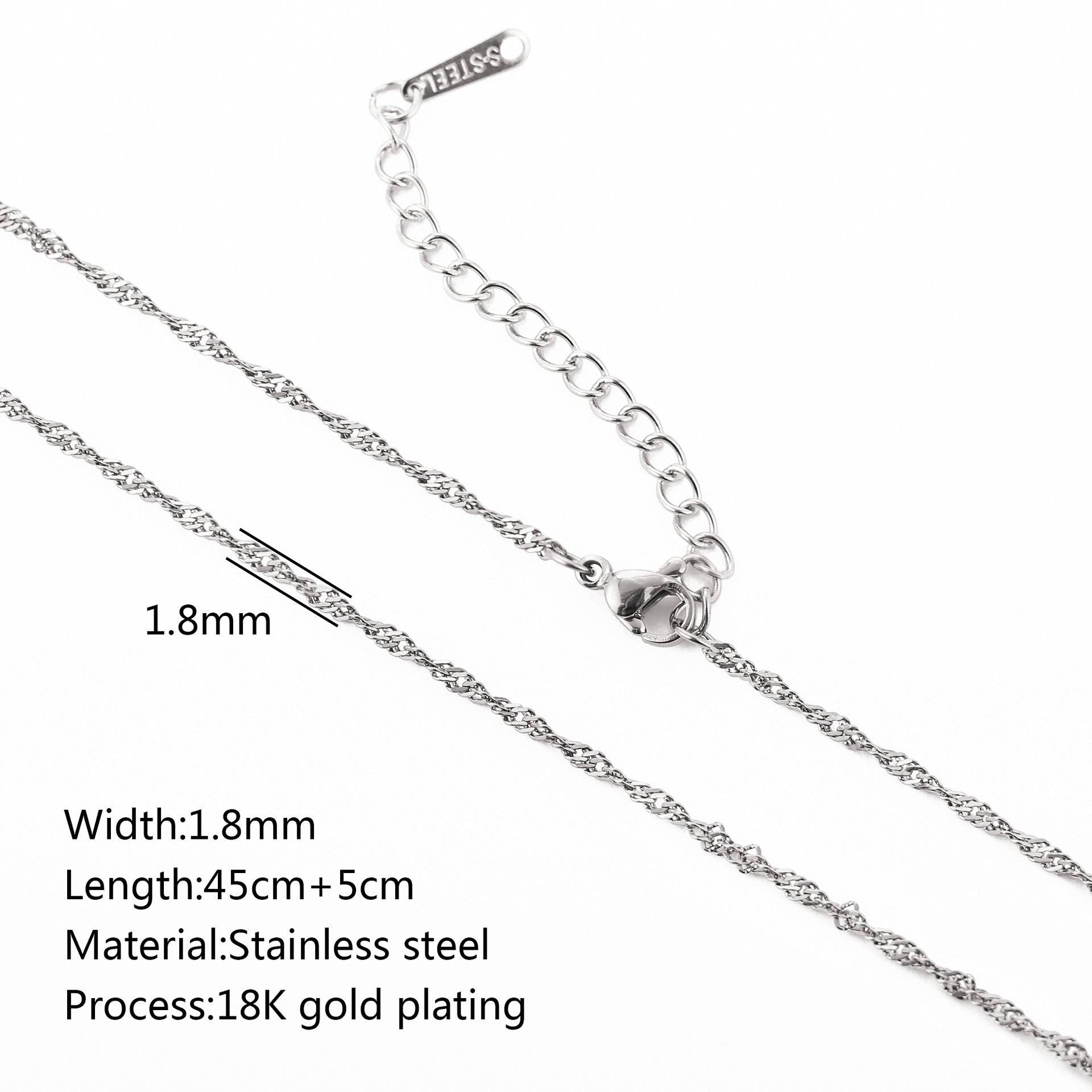 Stainless Steel Vacuum Vapor Plating 18K Gold Color Protection Lip Chain Necklace - www.Shopthatapp.com
