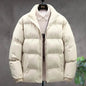 Winter Cotton padded Velvet Thick Stand Collar Rain Puffer Jacket for men - www.Shopthatapp.com