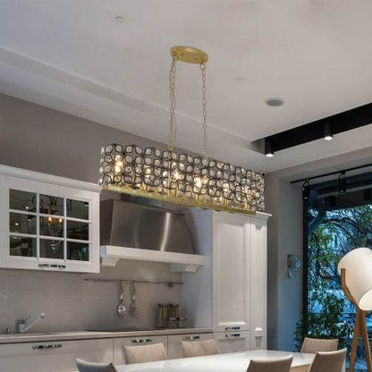 Modern Luxury Champagne Gold Oval Crystal Chandelier - www.Shopthatapp.com