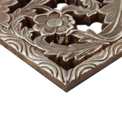 Distressed Carved Wood 2-piece Wall Decor Set - www.Shopthatapp.com
