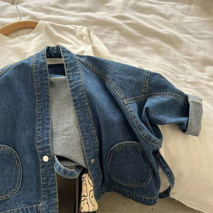 Tether Denim Jacket Cool Top - www.Shopthatapp.com