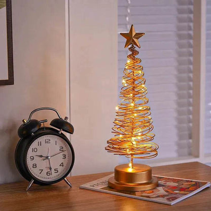 Spiral LED Light Christmas Tree Decoration Night Light Ornaments - www.Shopthatapp.com