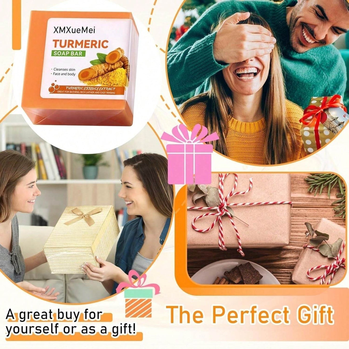 Body Face Brightening Turmeric Hyperpigmentation Bar Soap - www.Shopthatapp.com