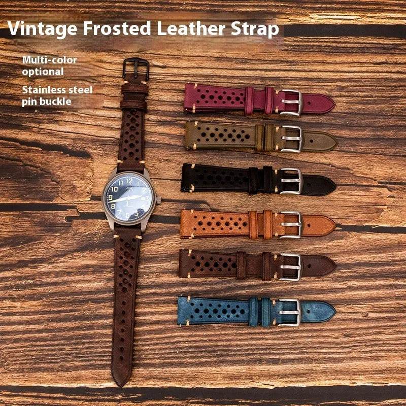 20mm Watch First Layer Cow Leather Watch Strap Retro Comfort - www.Shopthatapp.com