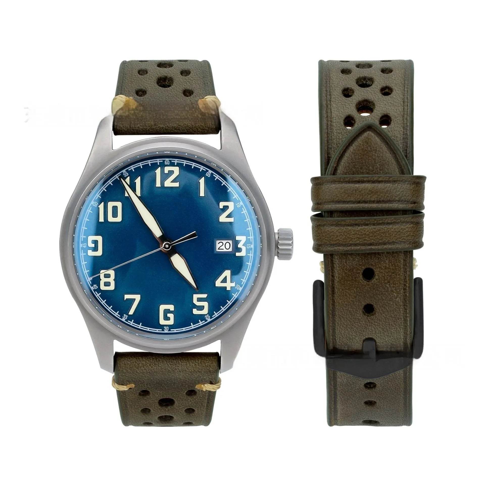 20mm Watch First Layer Cow Leather Watch Strap Retro Comfort - www.Shopthatapp.com