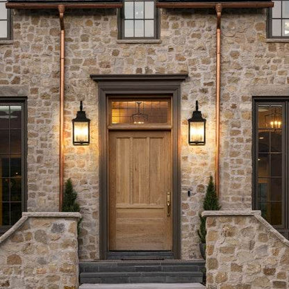 Large Outdoor Glass Wall Light Supports Many Types Of Bulbs -2 Packs - www.Shopthatapp.com