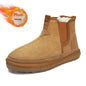 Winter Fleece Snow Boots Round-toed Flat Shoes Casual Warm Sports Shoes Men Ankle Boot - www.Shopthatapp.com