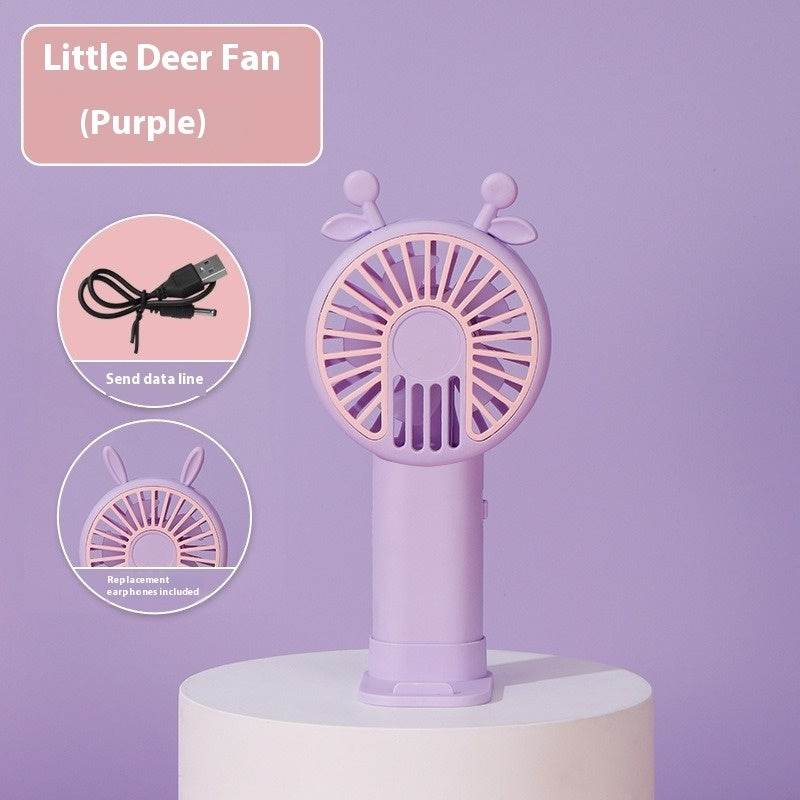 Small Handheld Fan Desktop Cartoon Mini Electric Usb Student Portable Gift - www.Shopthatapp.com